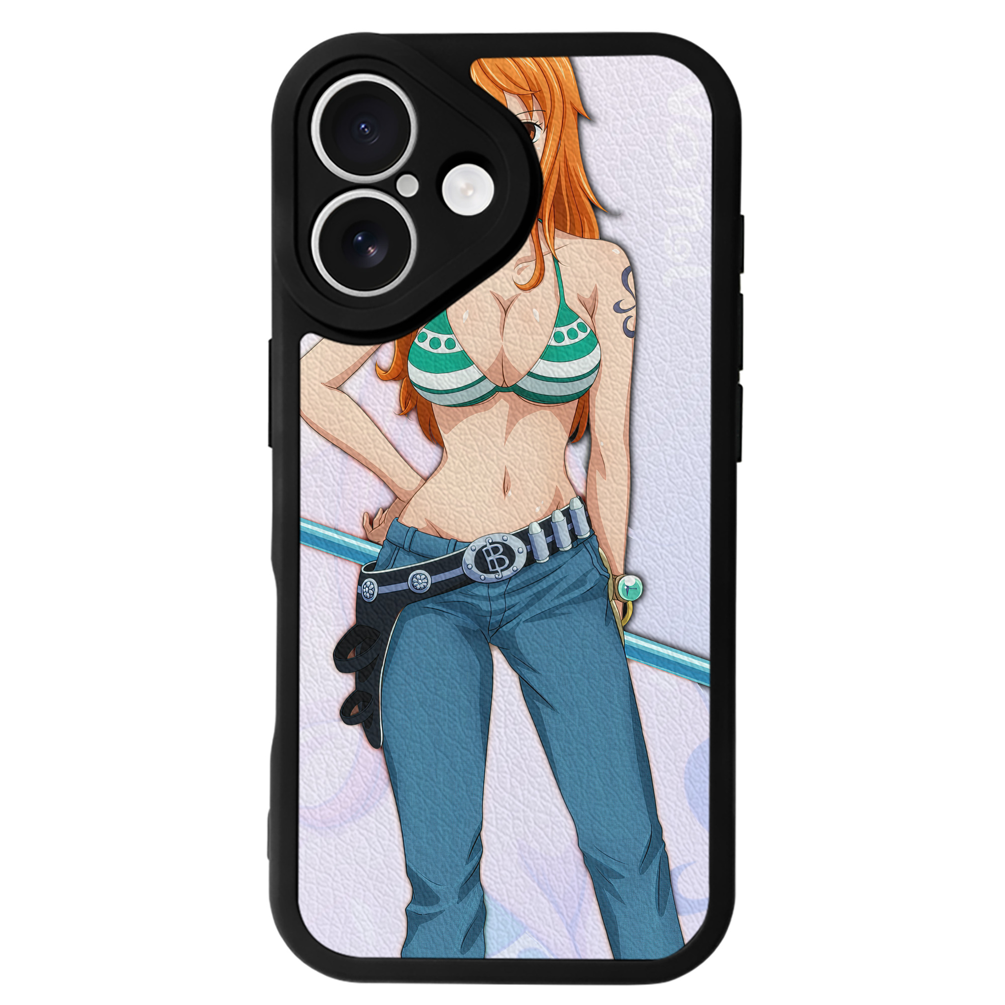 （画像用） ワンピース ONE PIECE 【iPhone 16シリーズ対応】シリコンスマホケース（レザー調） 材質：シリコン